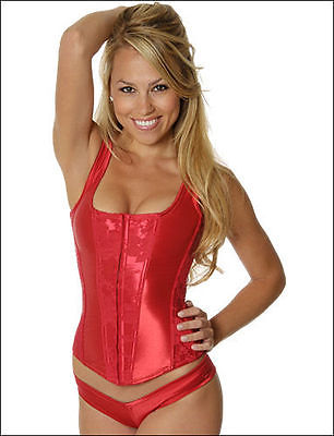 Orchard Corset Wholesale lot of 113 Waist Trainer Satin Lace-up Back Garter Red