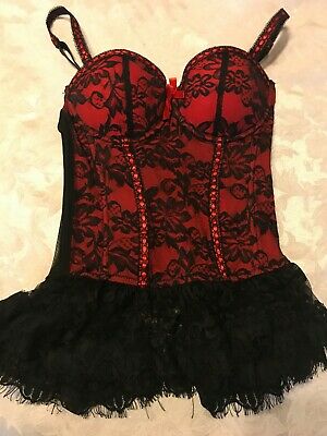NWOT SPIRIT OF HALLOWEEN Lace Padded Contour Multiway Underwire Corset Red ~ S