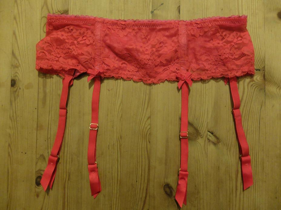 Mimi Holliday | By Damaris | Suspender Belt | Red | Pink | Lace | Small