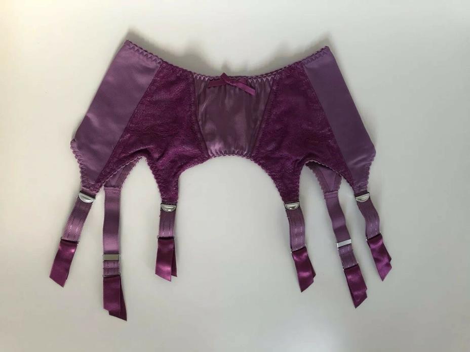 Size Small 6 Strap Garter Belt - Secrets In Lace Style 38626 Purple