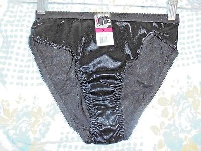 Bikini Panties 90% Nylon 10% Spandex Black Size XL 34/36
