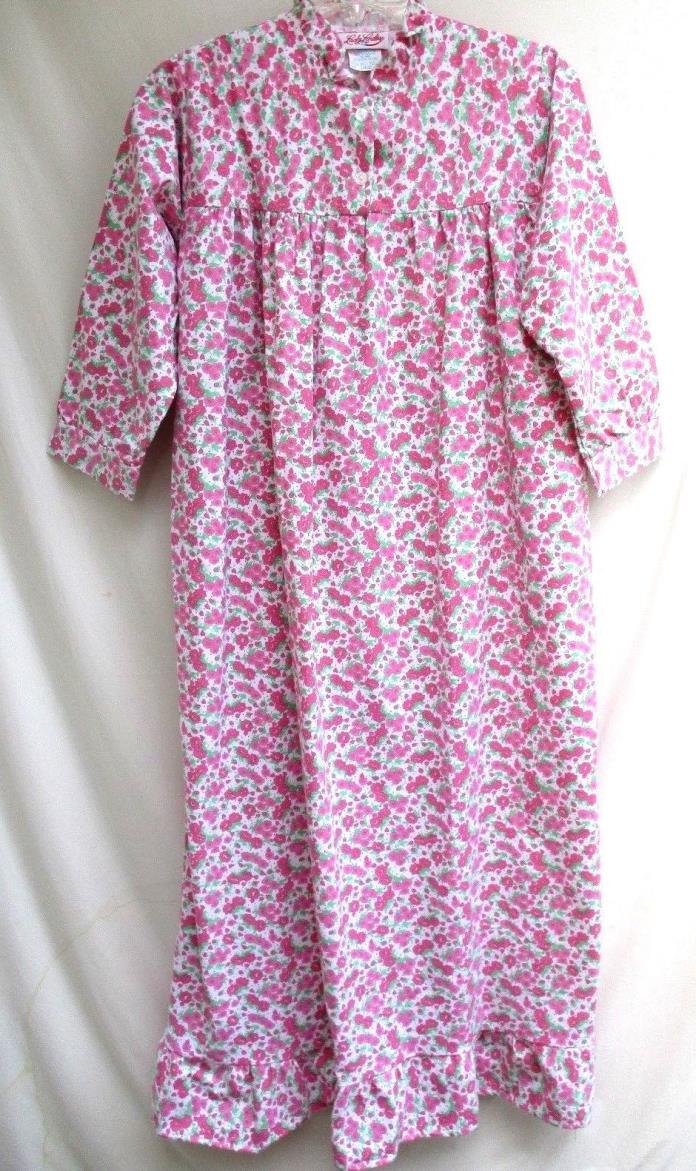 LADY LINDSAY..100% COTTON..PINK FLORAL..FULL LENGTH..NIGHTGOWN/ PAJAMAS..NEW..L