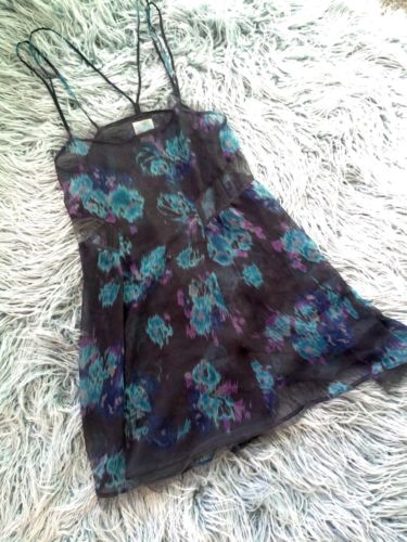 Intimately Free People Night Gown Slip Babydoll Floral Sheer Lingerie Small $98
