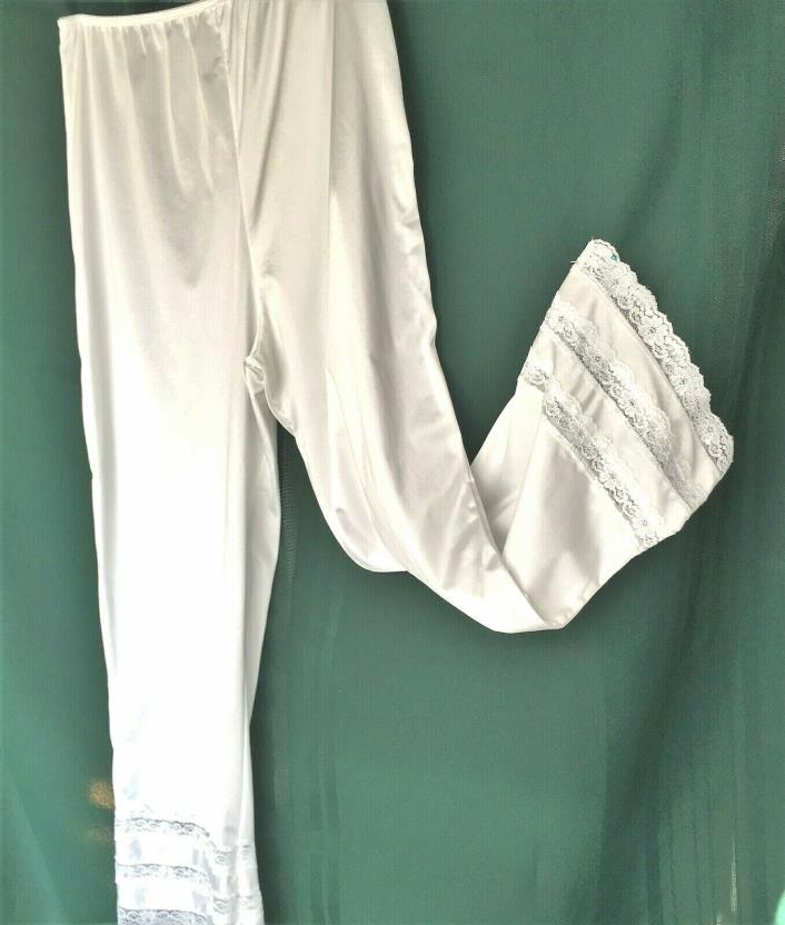 Velrose White Nylon Ankle Length Pant Liner Pant Slip with Snip a Length Size 2X