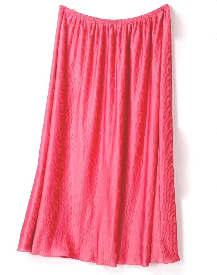 Vintage 1980s Half Slip size L Pink Vassarette USA Calf Length Valentines Day