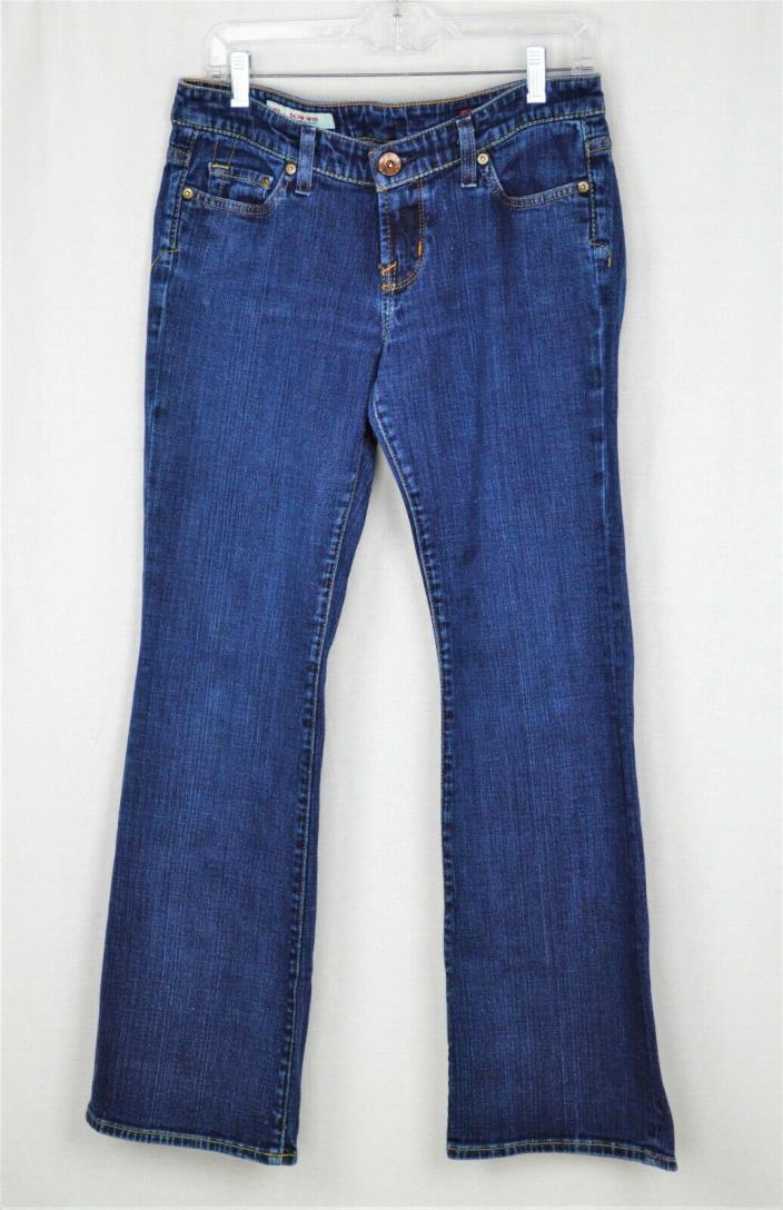 Women's Express  Size 8L Flare Jeans Medium Blue Denim Pants    NN3