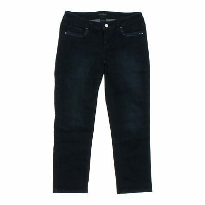White House Black Market Women's  Embroidered Jeans, size 6,  blue/navy,  cotton