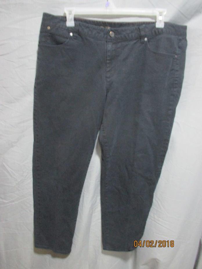 Talbot(heritage ankle) women's plus sz 20W black  jeans  inseam 27.5 in.