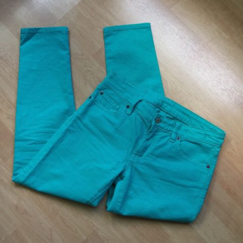 Denim & Supply Ralph Lauren SZ 27 Crop Skinny Jeans Turquoise Distressed Women