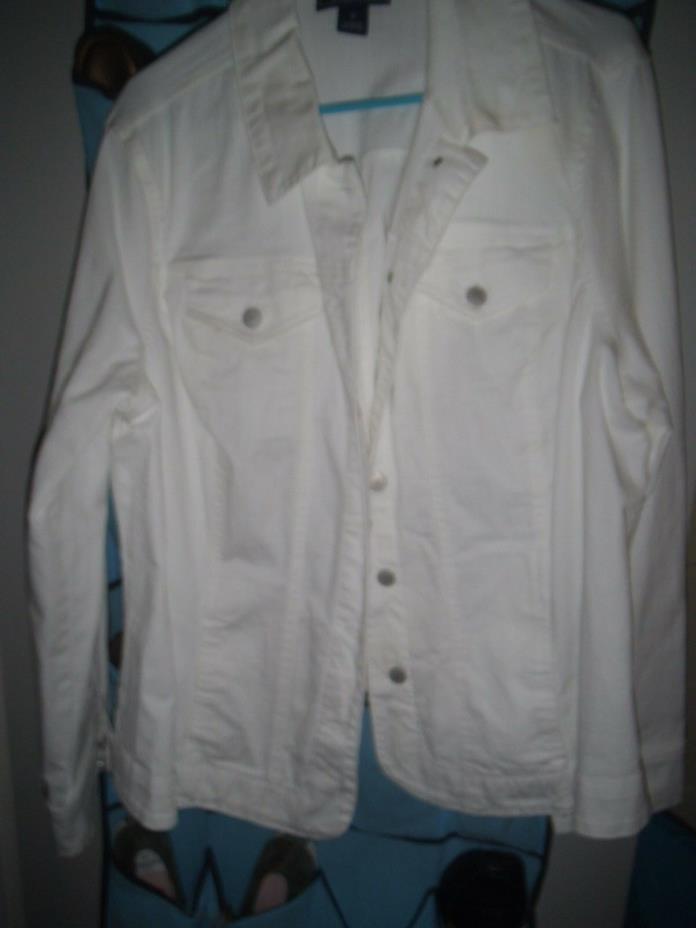 NWOT Charter Club Jeans Shop White Jacket 2XL