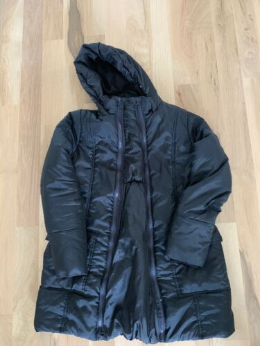 Modern Eternity Maternity Madison 3 in 1 Black Long Quilted Puffer Coat Small