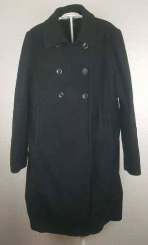 GAP Maternity Long Black WOOL Winter Dress Coat WOMENS Jacket Size Medium/M