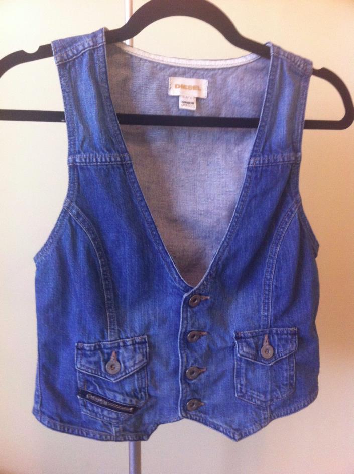 Diesel Women's Denim Under bust Vest Size Small