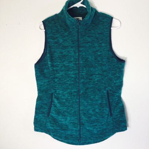 Old Navy Womens Vest Size Medium Space Teal Heathered Light Weight Inner Pocket