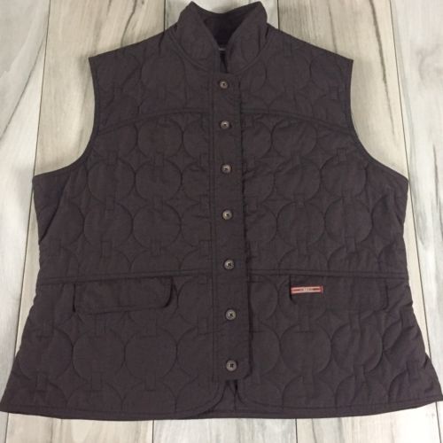 REI Women's SZ XL Vest Brown Puffer Button Down Lightweight Warm 2 Pockets Co-op