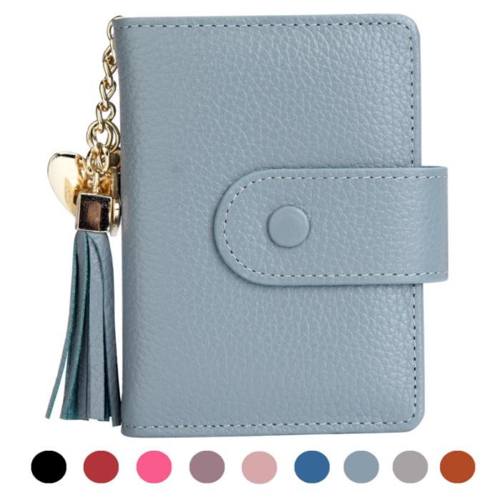 Women's Mini Credit Card Case Wallet with ID Window and Holder purse 9 Colors