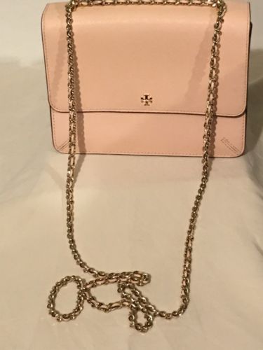 Tory Burch Robinson Crossbody Pink Leather Convertible Shoulder Bag