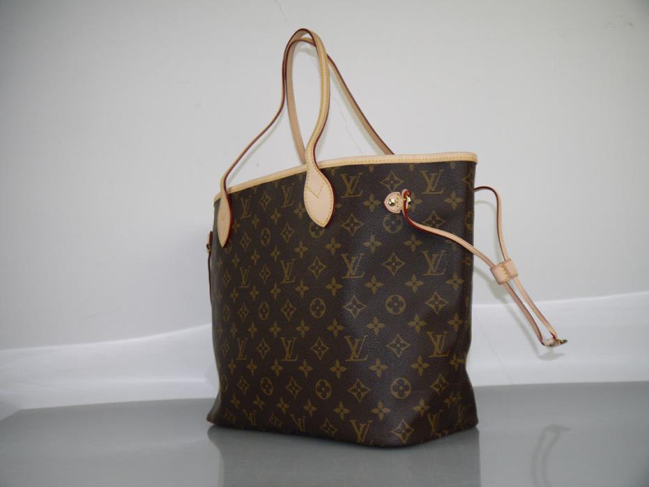 Authentic Louis Vuitton Neverfull MM Monogram Mimosa M40997 Women's Handbag