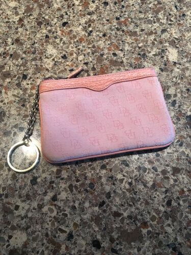 Dooney And Bourke Pink Keychain Wallet Initials DB Vintage