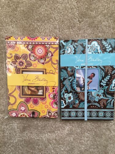 2 New VERA BRADLEY 1 Bali Gold And 1  Java Blue Pocket Photo Books