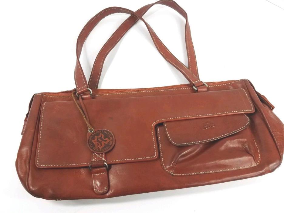 Tony Perotti Italian Leather Cognac  Handbag