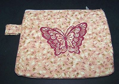 Butterfly Change Purse Floral Embroidered U.S. Seller 5.75