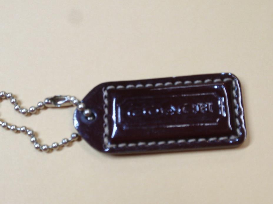 COACH - MAROON PATENT Leather Hang Tag Replacement Fob ~ 2 