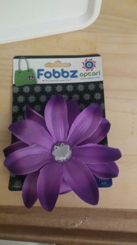 OPTARI FOBBZ PURPLE BLING FLOWER CHARM NEW