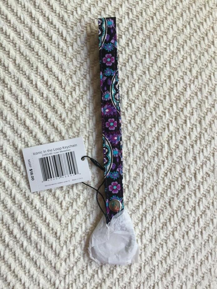 Vera Bradley Iconic In the Loop Keychain NWT Lilac Medallion MSRP $18 Easter