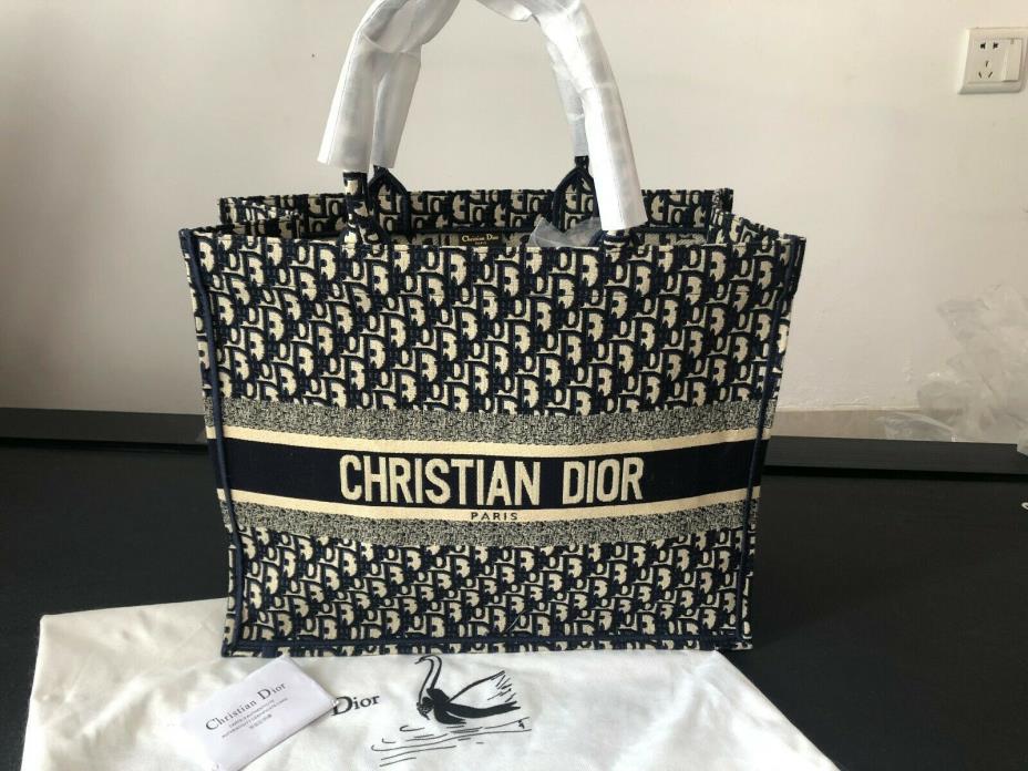 Christian Dior Oblique Canvas Monogramed Book Tote - New