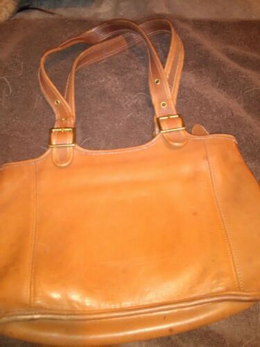 Coach British tan leather handbag