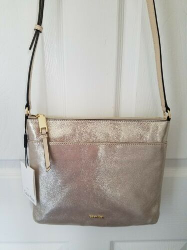 Calvin Klein Lily Crossbody Mica Gold Metallic Handbag NWT ??