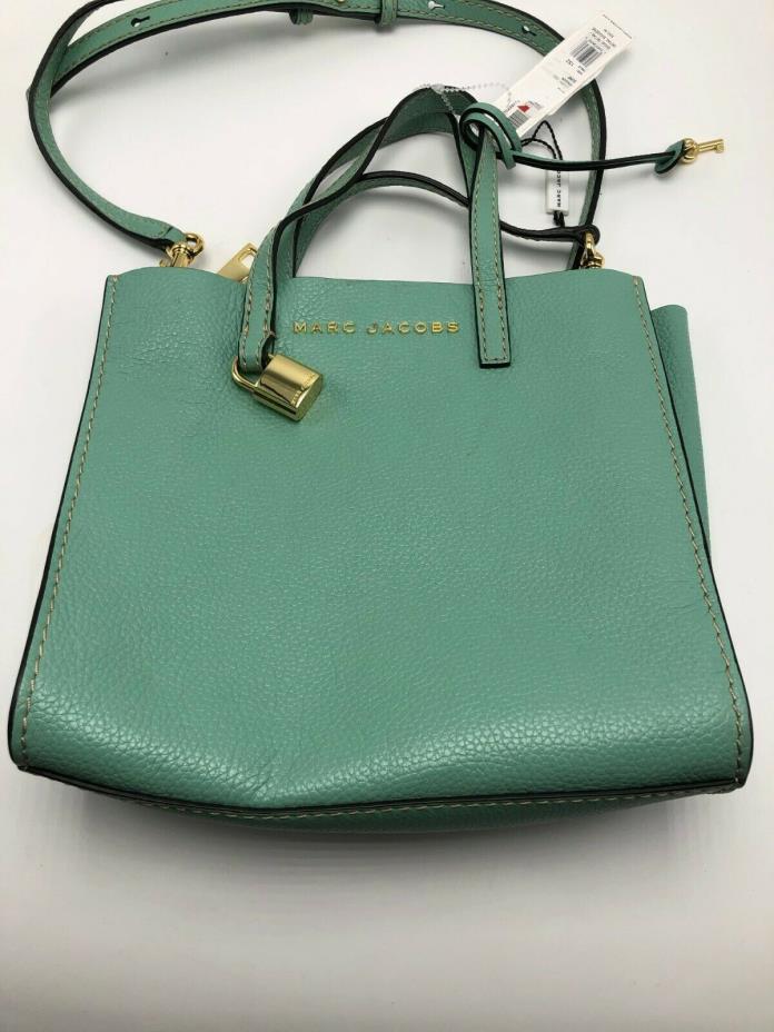 Marc Jacobs Women's Leather Mini Grind Tote Surf Green New - RH4004