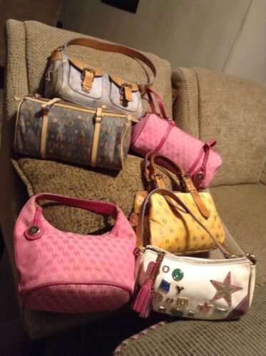 lot of 6 Dooney & Bourke handbags preowned condition.
