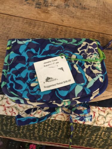 NWT Vera Bradley Authentic  Jewelry Case New With Tags Katalina  Blues