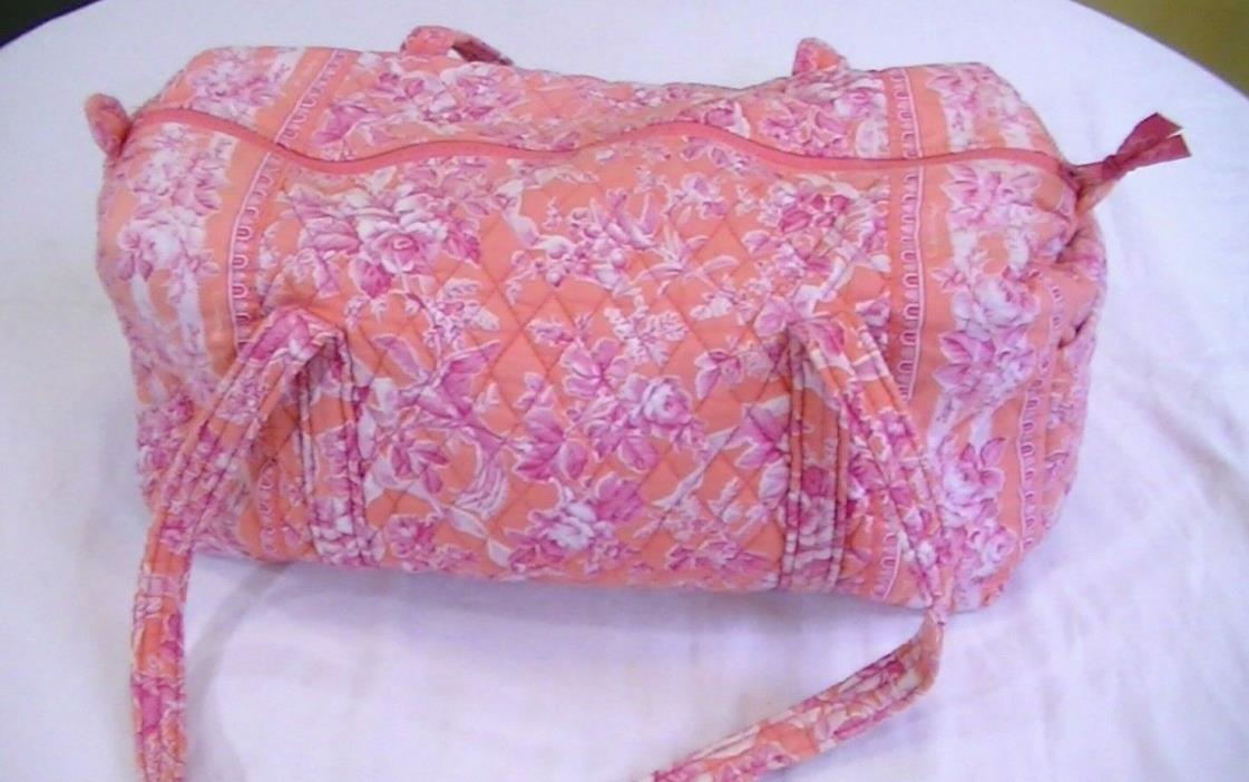 Vera Bradley Hope Toile Pink Floral Quilted  Duffel Bag