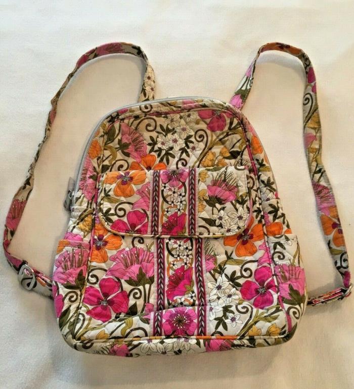 Vera Bradley backpack used as purse or handbag in Tea Garden pattern - VGUC