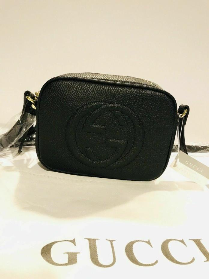 Gucci Black Disco Bag Crossbody Mrssenger Leather Soho