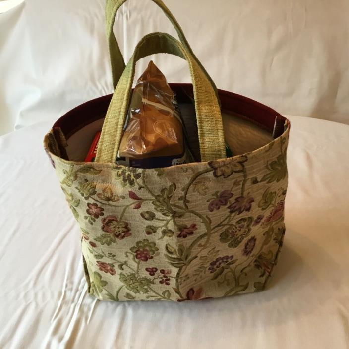 Tote Bag, Book Bag Teacher Beach Handbag handmade floral