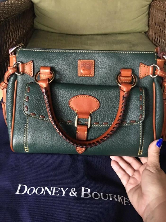 BEAUTIFUL Dooney Bourke Hunter Green Pebbled Leather Medium satchel>>>>>>