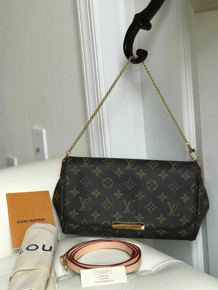 100% Authentic Louis Vuitton MONOGRAM Favorite MM Handbag CROSS BODY MEDIUM