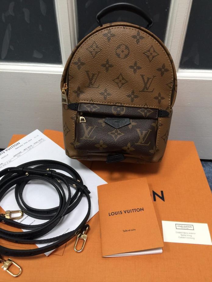 NEW! AUTHENTIC Louis Vuitton Reverse Mini Palm Springs Backpack