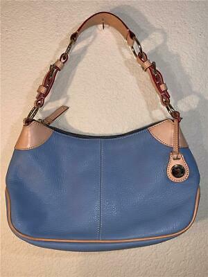 VTG Dooney & Bourke All Weather Hobo Handbag | Light Blue Leather