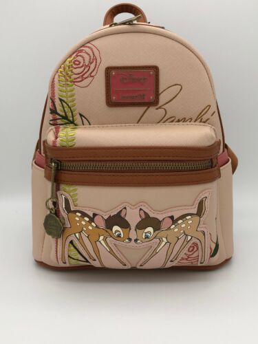 Loungefly Disney Deer Bambi and Faline Floral Rose Mini Backpack Bag