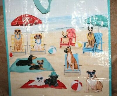 DOGS OF SUMMER at the Beach Reusable Tote Bag 19