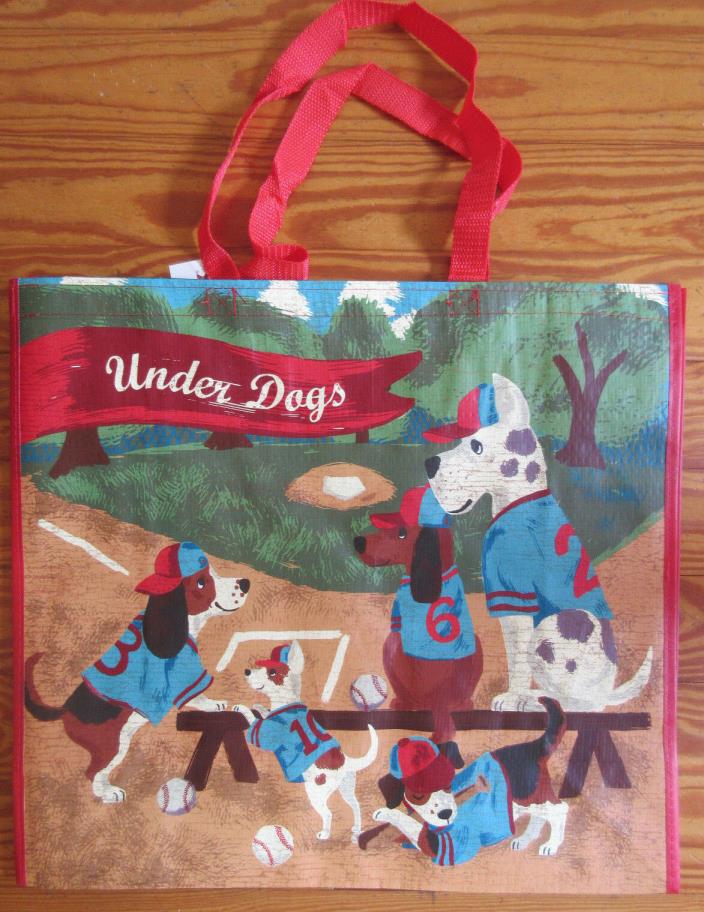 Underdogs Dogs Baseball Softball Team Reusable TJMaxx Shopping Tote Gift Bag NEW