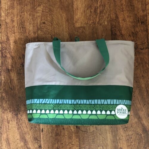 Whole Foods Market Insulated Tote Shopping Bag Cooler Large Hot Or Cold
