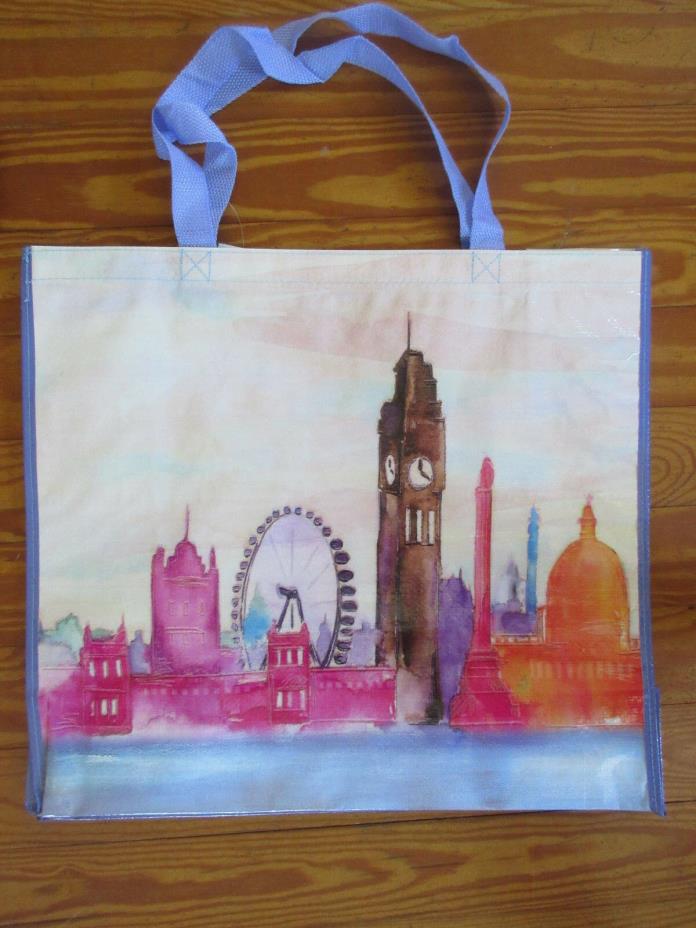 London Skyline Ferris Wheel Big Ben Reusable Shopping Tote Gift Bag NEW