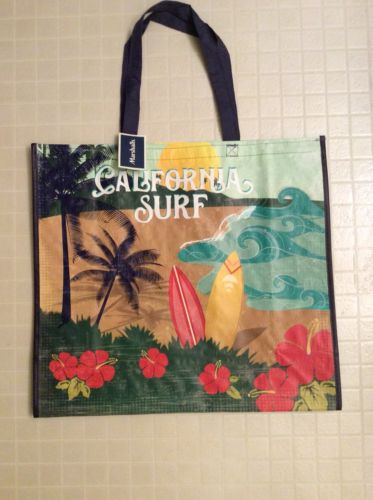 NEW Marshalls Shopping Travel Tote Bag California Surf Reusable Eco Friendly NWT