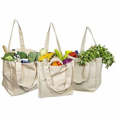 Best Reusable Grocery Bags Canvas Shopping - With Handles Cloth Tote Organic (3